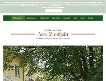 Tablet Screenshot of landgasthof-birnthaler.de